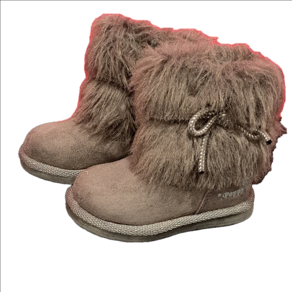 TROLLS Poppy Gray Ankle Boots, Girl's size 5